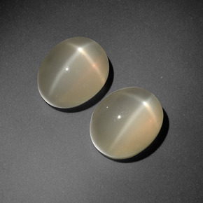 11.72 ct Cream Star Moonstone Stone, Natural Star Moonstone in Oval Cabochon Shape for Sale