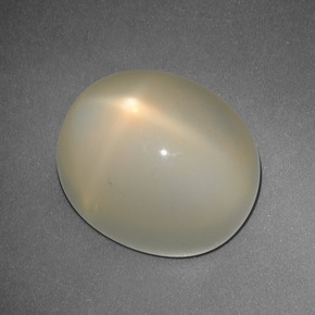 12.35 ct Yellow Star Moonstone Stone, Natural Star Moonstone in Oval Cabochon Shape for Sale