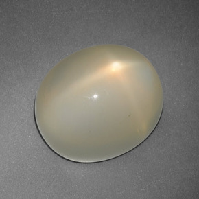Star Moonstone Gemstone in 14.6 x 12.3 mm Size for Sale, Star Moonstone Stone in Light Yellow Color