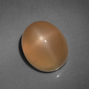 6.54 ct Orange Star Moonstone Stone, Natural Star Moonstone in Oval Cabochon Shape for Sale
