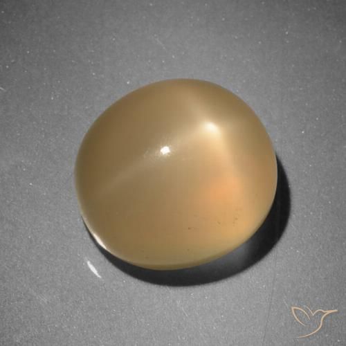 حجر القمر نجم بيضاوي 6.73 قيراطًا ، <cite dir="ltr" lang="en">10.8 x 9.8</cite> مم من الهند, Photo A