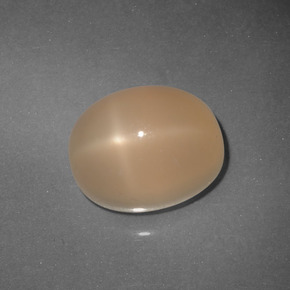 6.21 ct Orange Star Moonstone Stone, Natural Star Moonstone in Oval Cabochon Shape for Sale