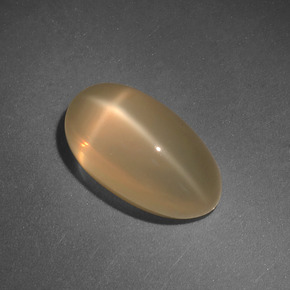 4.71 ct Cream Star Moonstone Stone, Natural Star Moonstone in Oval Cabochon Shape for Sale