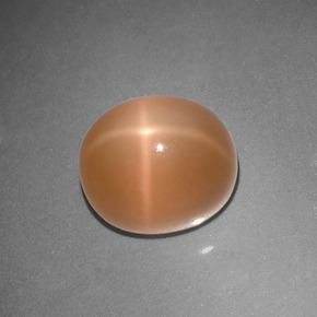 5.07 ct Orange Star Moonstone Stone, Natural Star Moonstone in Oval Cabochon Shape for Sale