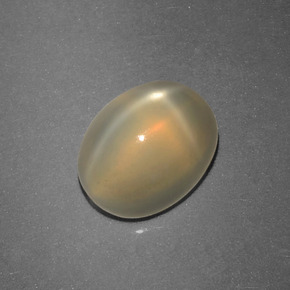 2.74 ct Cream Star Moonstone Stone, Natural Star Moonstone in Oval Cabochon Shape for Sale