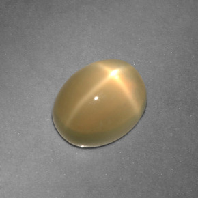 2.73 ct Cream Star Moonstone Gemstone, Star Moonstone Gem in Oval Cabochon Shape for Sale.