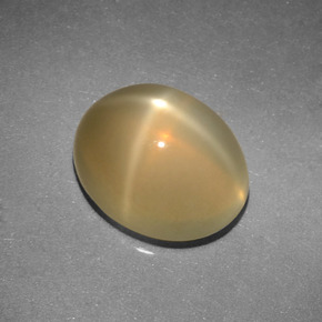 3.04 ct Cream Star Moonstone Gemstone, Star Moonstone Gem in Oval Cabochon Shape for Sale.