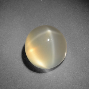 3.00 ct Cream Star Moonstone Stone, Natural Star Moonstone in Round Cabochon Shape for Sale