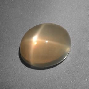 3.49 ct Cream Star Moonstone Stone, Natural Star Moonstone in Oval Cabochon Shape for Sale