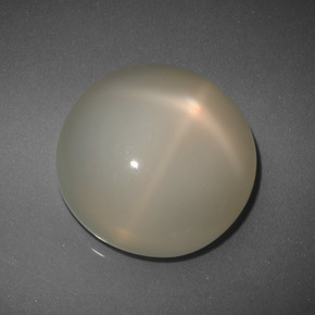 26.14 ct Cream Star Moonstone Gemstone, Star Moonstone Gem in Round Cabochon Shape for Sale.