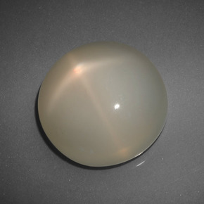 26.14 ct Cream Star Moonstone Stone, Natural Star Moonstone in Round Cabochon Shape for Sale