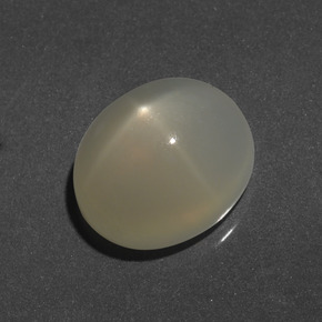 8.43 ct Yellow Star Moonstone Stone, Natural Star Moonstone in Oval Cabochon Shape for Sale