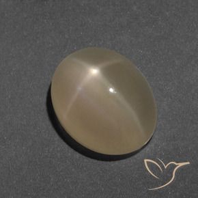5.19 ct Orange Star Moonstone Stone, Natural Star Moonstone in Oval Cabochon Shape for Sale
