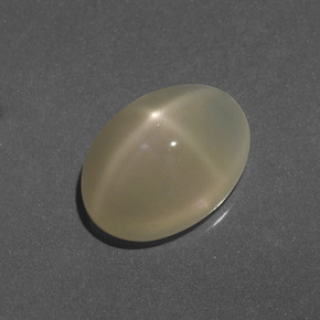 5.71 ct White Star Moonstone Stone, Natural Star Moonstone in Oval Cabochon Shape for Sale
