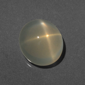 Светло-желтый Звездчатый Лунный Камень Камень - 6.3ct Овал Кабошон (ID: 418103)