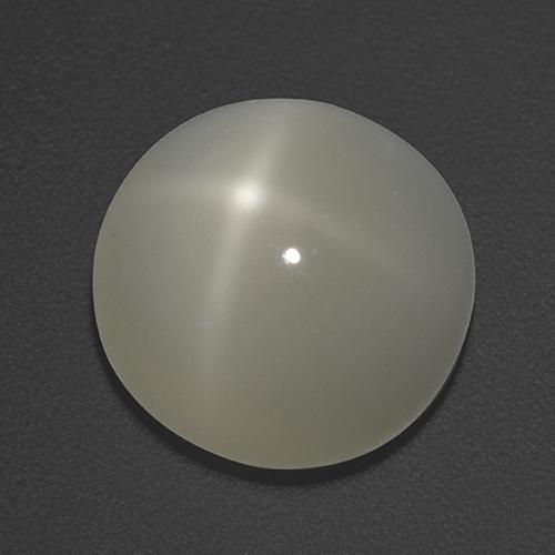 5.93 ct White Star Moonstone Stone, Natural Star Moonstone in Round Cabochon Shape for Sale
