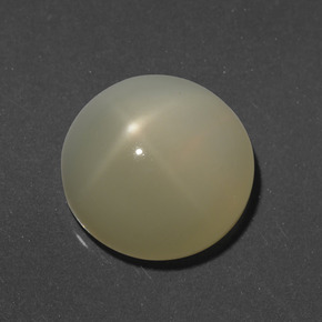 Light Yellow Star Moonstone Gem - 8.3ct Round Cabochon (ID: 418130)