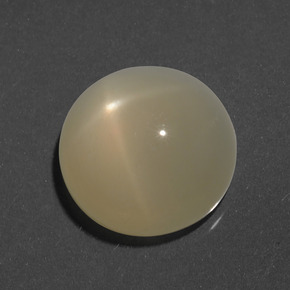 8.09 ct Cream Star Moonstone Stone, Natural Star Moonstone in Round Cabochon Shape for Sale