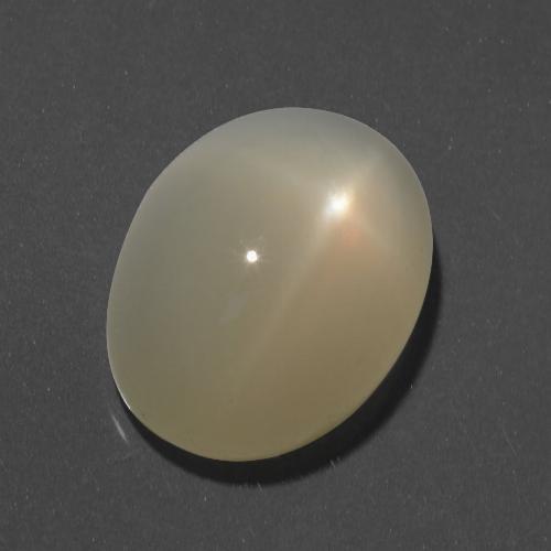 Light Yellow Star Moonstone Gem - 8.8ct Oval Cabochon (ID: 418132)