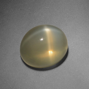 Light Yellow Star Moonstone Gem - 5.5ct Oval Cabochon (ID: 418253)