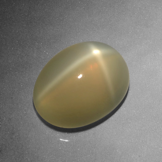 Medium Yellow Star Moonstone Gem - 5.4ct Oval Cabochon (ID: 418255)