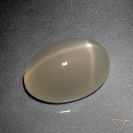 bräunlich-orange Sternmondstein Edelstein - 5.5ct Oval Cabochon (ID: 418256)