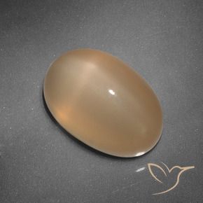 5.37 ct Orange Star Moonstone Stone, Natural Star Moonstone in Oval Cabochon Shape for Sale