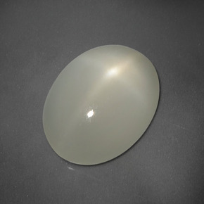 Star Moonstone Gemstone in 14.2 x 10.7 mm Size for Sale, Star Moonstone Stone in Light Green White Color