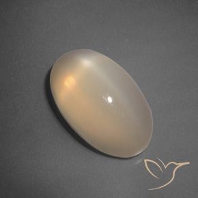 5.51 ct Orange Star Moonstone Stone, Natural Star Moonstone in Oval Cabochon Shape for Sale