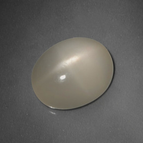 Light Yellow Star Moonstone Gem - 5.2ct Oval Cabochon (ID: 418379)