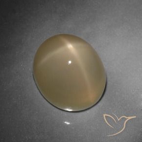 Star Moonstone Gemstone in 13 x 11 mm (calibrated) Size for Sale, Star Moonstone Stone in Medium-Dark Orange Color