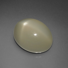 7.34 ct Yellow Star Moonstone Stone, Natural Star Moonstone in Oval Cabochon Shape for Sale