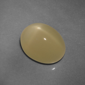 4.65 ct Cream Star Moonstone Stone, Natural Star Moonstone in Oval Cabochon Shape for Sale