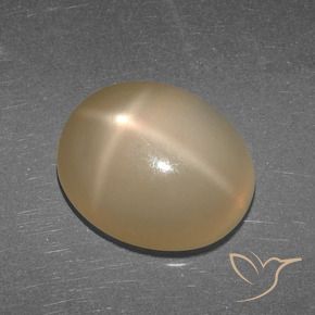 5.27 ct Orange Star Moonstone Stone, Natural Star Moonstone in Oval Cabochon Shape for Sale