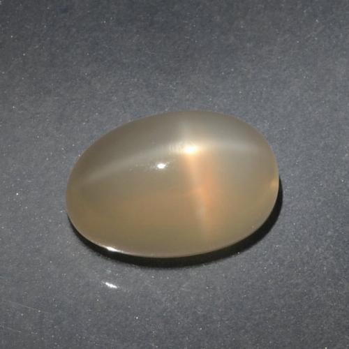 bräunlich-orange Sternmondstein Edelstein - 5.7ct Oval Cabochon (ID: 418681)