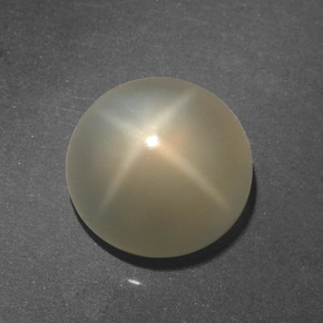 4.58 ct Cream Star Moonstone Stone, Natural Star Moonstone in Round Cabochon Shape for Sale