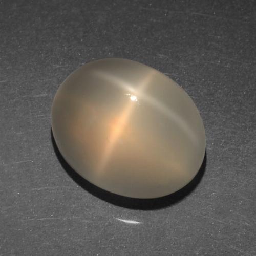 Pierre de Lune Étoilé Ovale en damier des États-Unis 4,97 ct, dimension 11 x 8,9mm, pureté Translucide, pierre gemme naturelle Non traité, 1 pièce Pierre de Lune Étoilé de couleur Orange cantaloup léger, dureté Mohs de 6 à 6.5, Photo A