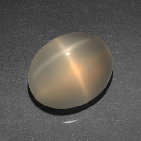 4.97 ct Orange Star Moonstone Stone, Natural Star Moonstone in Oval Cabochon Shape for Sale