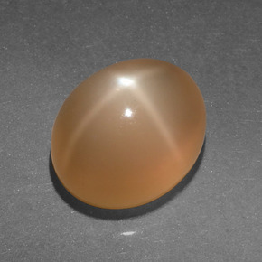 4.95 ct Orange Star Moonstone Stone, Natural Star Moonstone in Oval Cabochon Shape for Sale