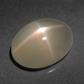 6.65 ct Cream Star Moonstone Stone, Natural Star Moonstone in Oval Cabochon Shape for Sale
