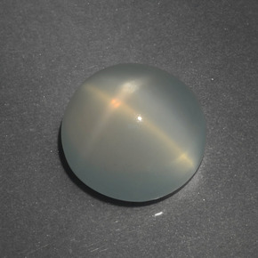 7.44 ct White Star Moonstone Stone, Natural Star Moonstone in Round Cabochon Shape for Sale