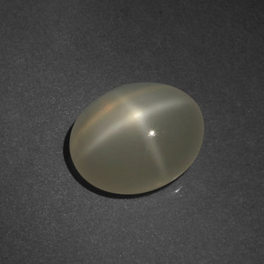 3.23 ct Cream Star Moonstone Stone, Natural Star Moonstone in Oval Cabochon Shape for Sale