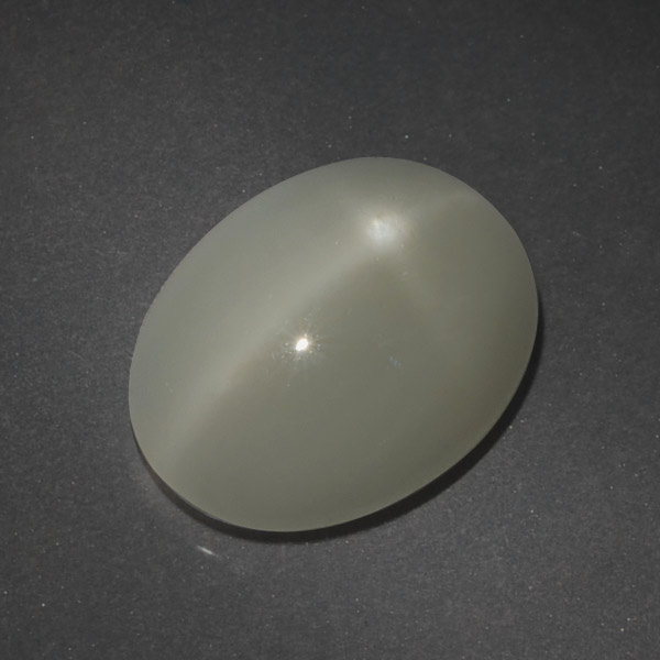 Warm White Star Moonstone Gem - 7ct Oval Cabochon (ID: 418844)