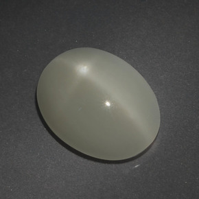 7.01 ct White Star Moonstone Stone, Natural Star Moonstone in Oval Cabochon Shape for Sale