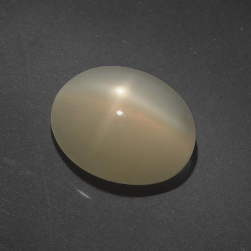 ライトブラウン スタームーンストーン 宝石 - 7.3ct オーバル カボション (ID: 418845)