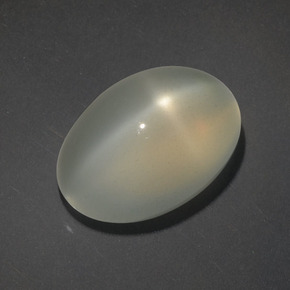Light Warm Brown Star Moonstone Gem - 7.5ct Oval Cabochon (ID: 418848)