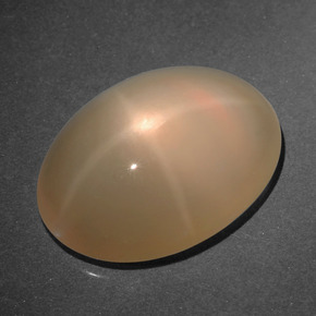 9.71 ct Orange Star Moonstone Gemstone, Star Moonstone Gem in Oval Cabochon Shape for Sale.