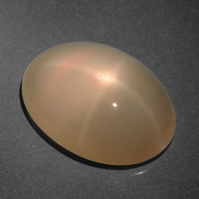 9.71 ct Orange Star Moonstone Stone, Natural Star Moonstone in Oval Cabochon Shape for Sale