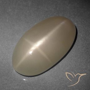 9.34 ct Orange Star Moonstone Stone, Natural Star Moonstone in Oval Cabochon Shape for Sale