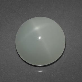 6.77 ct Cream Star Moonstone Stone, Natural Star Moonstone in Round Cabochon Shape for Sale